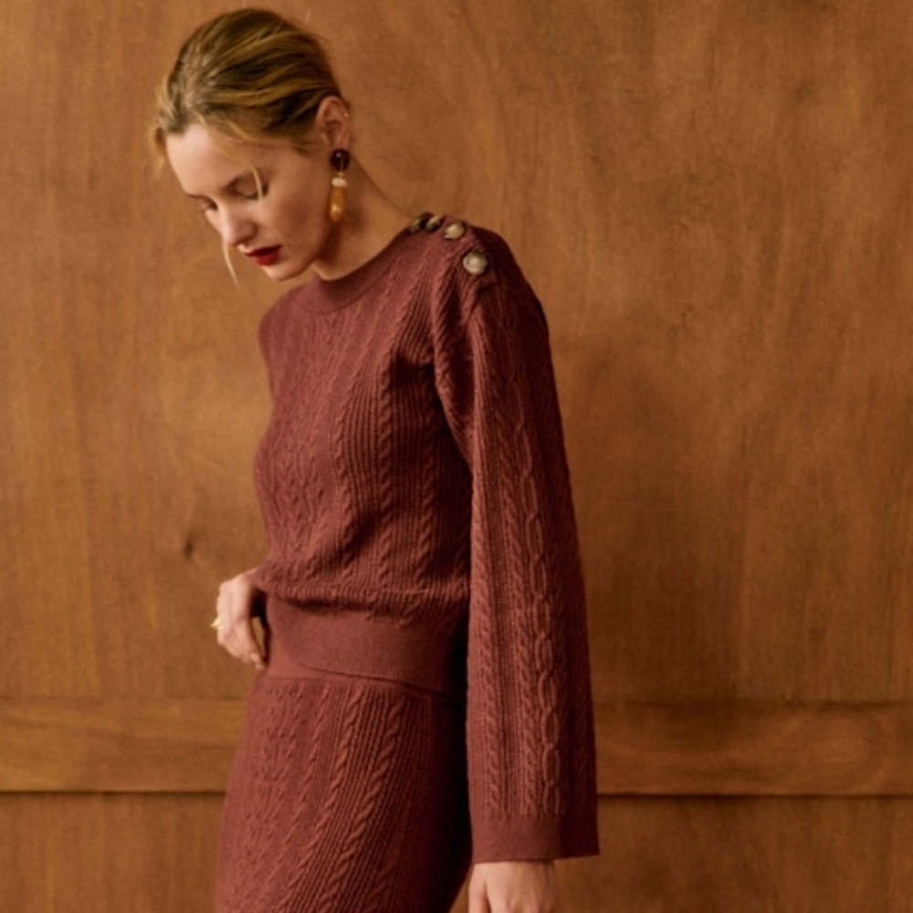 LIKE NEW Sezane Camilla Merino Wool Sweater